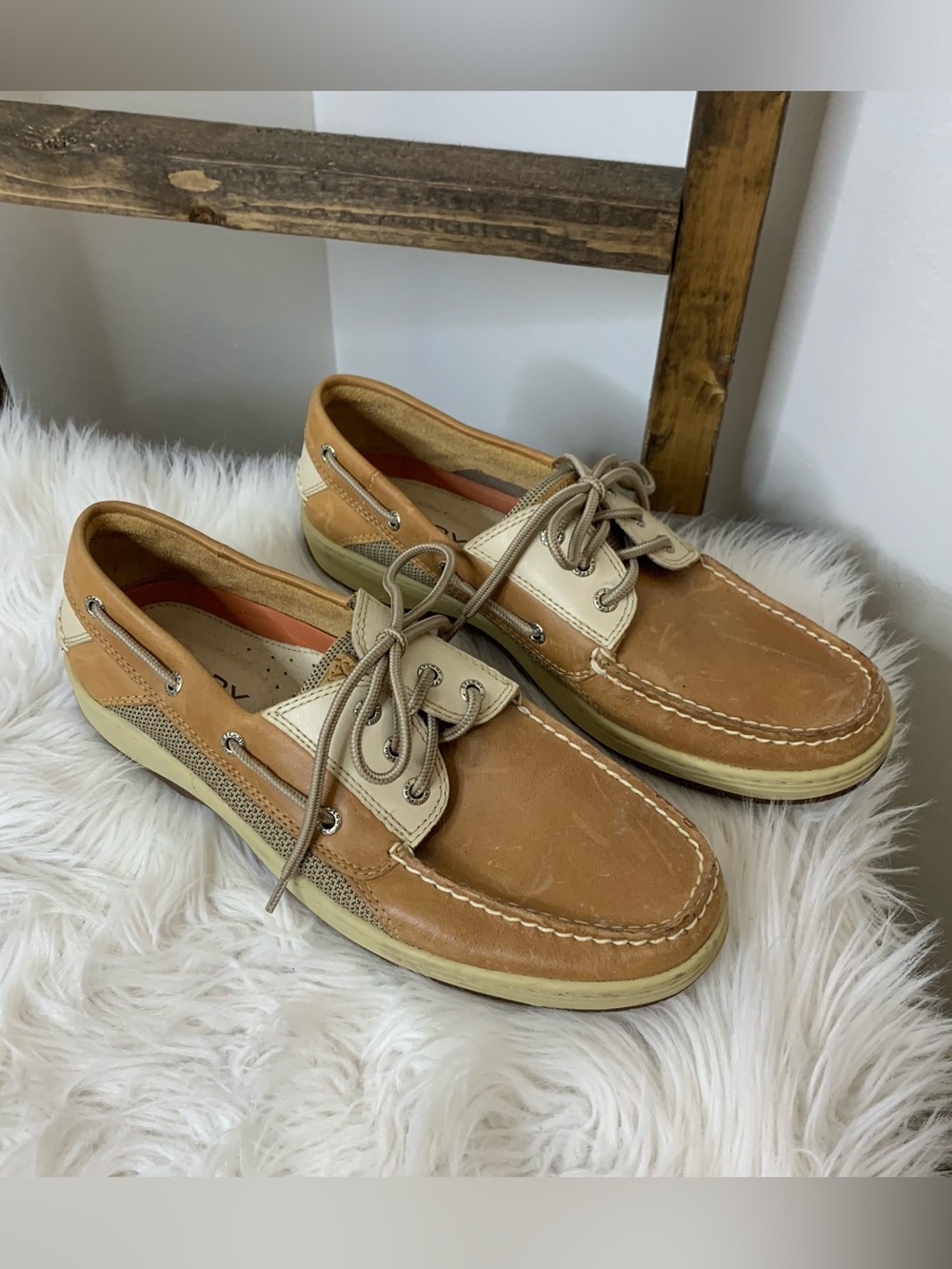 Sperry Topsider Leather Boat Shoes Casual Lace-Up Driving Moccasins Size 10.5